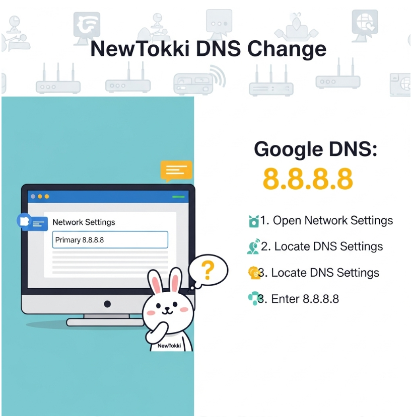 DNS 변경 가이드 그래픽 DNS 변경 가이드 그래픽