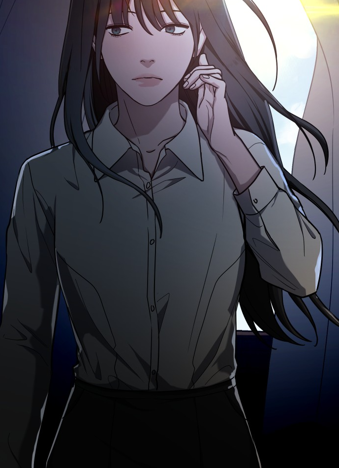 1부 마지막 장면. 주인공의 알 수 없는 표정이 새로운 사건의 전개를 암시하고 있다. 1부 마지막 장면. 주인공의 알 수 없는 표정이 새로운 사건의 전개를 암시하고 있다.